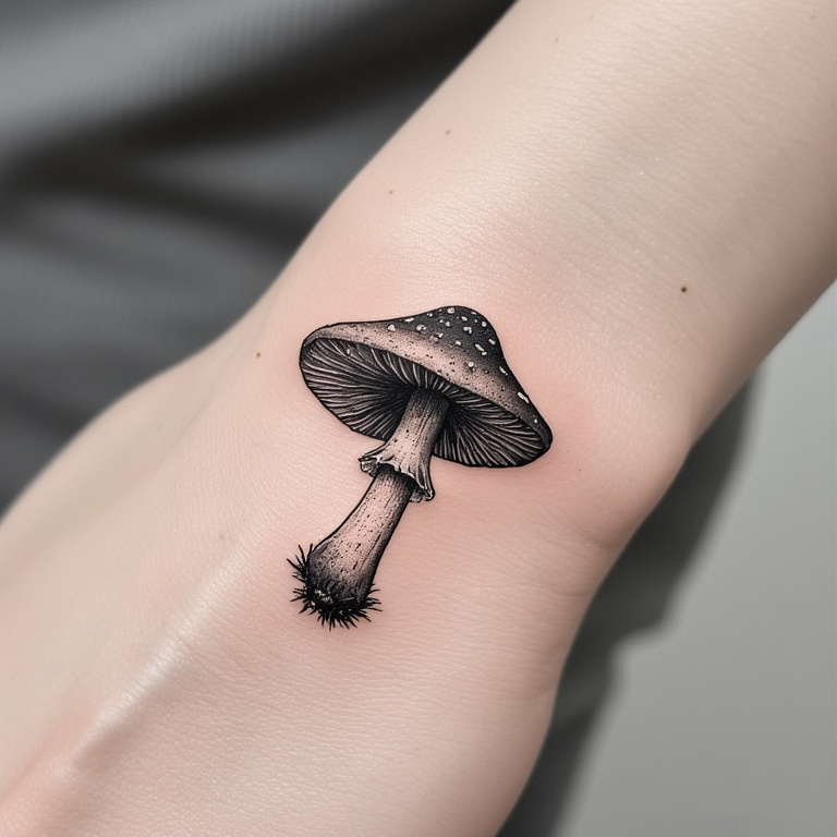 Small Mushroom Tatto