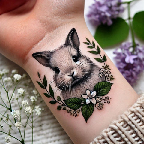 28 Rabbit Tattoo Ideas To Immerse Yourself In Nature 13