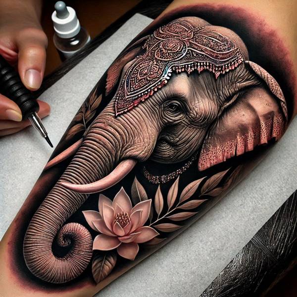 31 Graceful Elephant Tattoo Ideas To Crush Your Fears And Worries Into Dust 24 Thai Elephant Tattoo 210fa