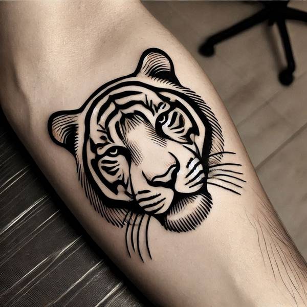 37 Trembling Tiger Tattoo Ideas To Feel Like The King Of The World 30 Tiger Outline Tattoo03c9