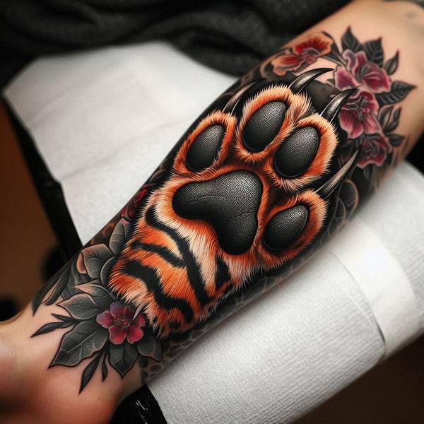 37 Trembling Tiger Tattoo Ideas To Feel Like The King Of The World 23 Tiger Paw Tattoodf9d