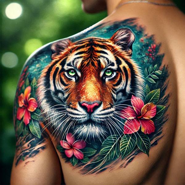 37 Trembling Tiger Tattoo Ideas To Feel Like The King Of The World 24 Tiger Tattoo On Shoulder0a80