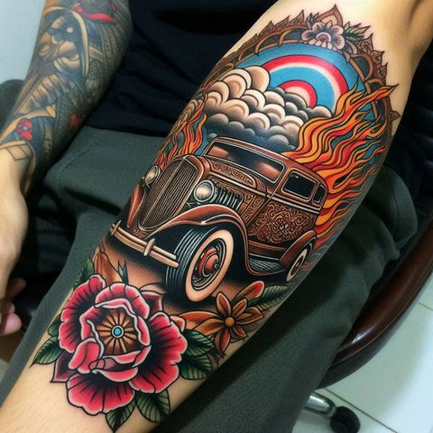 14 Charming Car Tattoo Ideas 9