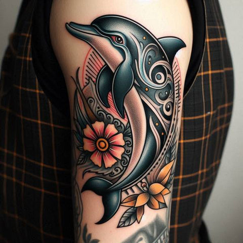 15 Wonderful Dolphin Tattoo Ideas 16