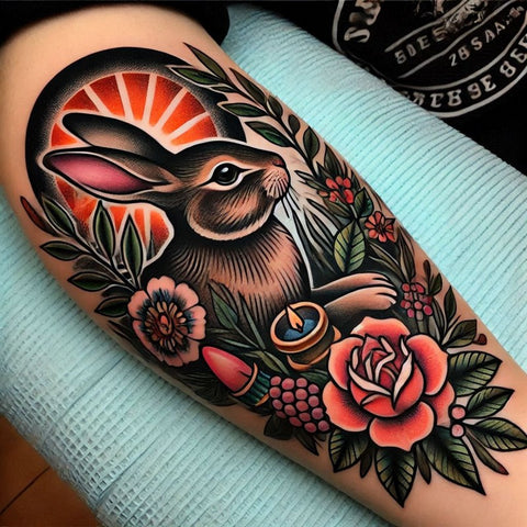28 Rabbit Tattoo Ideas To Immerse Yourself In Nature 7