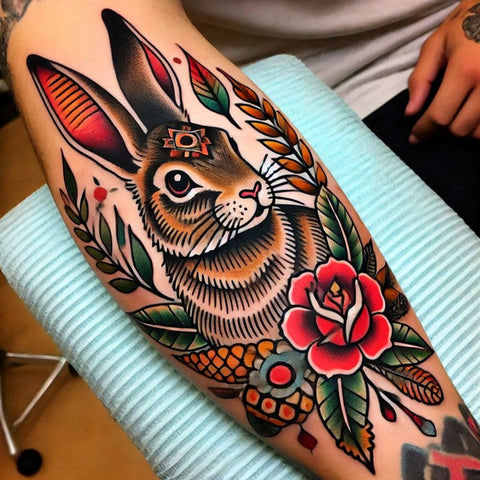 28 Rabbit Tattoo Ideas To Immerse Yourself In Nature 8