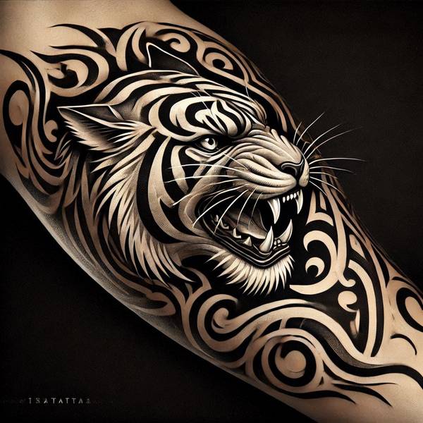 37 Trembling Tiger Tattoo Ideas To Feel Like The King Of The World 19 Tribal Tiger Tattoo78cc