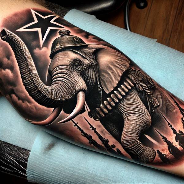 31 Graceful Elephant Tattoo Ideas To Crush Your Fears And Worries Into Dust 22 War Elephant Tattoo 3e40e