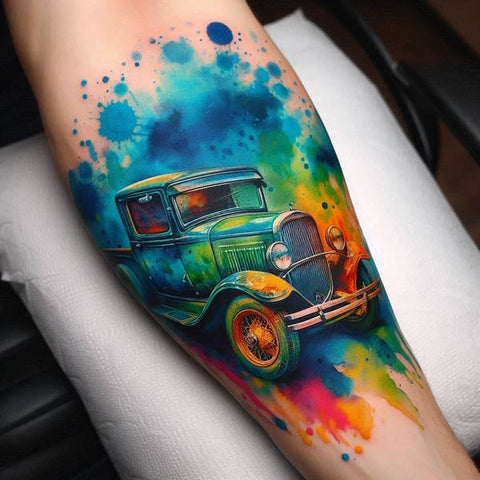 14 Charming Car Tattoo Ideas 19