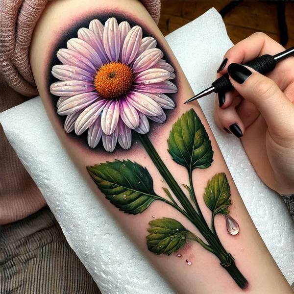 21 Delightful Daisy Tattoo Ideas 21 Watercolor Daisy Tattoo 58c326b6 bfdb 47f3 90a5 7209553b4daffc8e