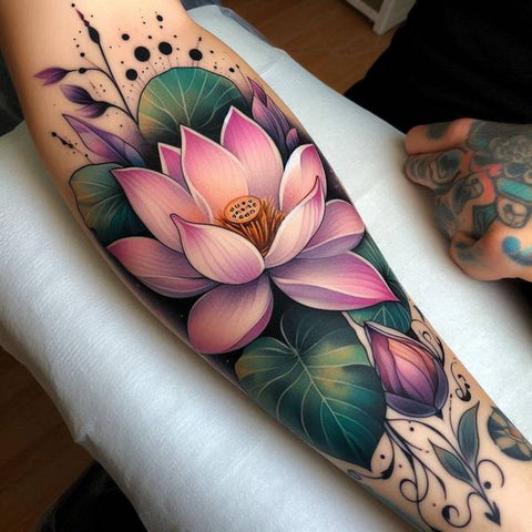 28 Refreshing Lotus Flower Tattoo Ideas 25