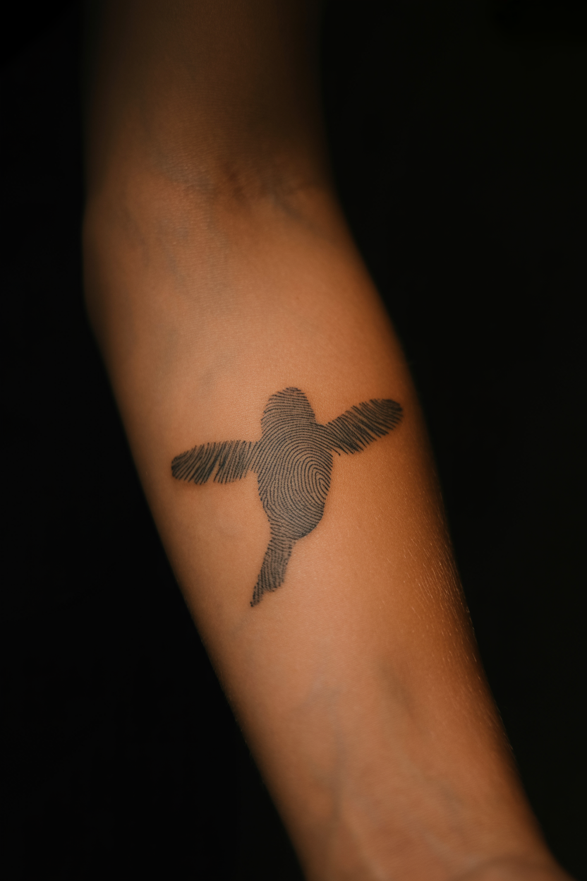 11 Unique Fingerprint Tattoo Ideas 10 a photograph of a close up view of a