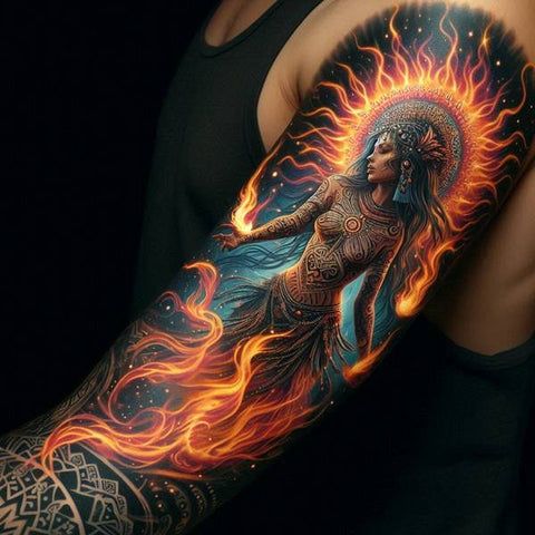 32 Ideas of Fire Tattoos to Burn Your Negative Thoughts 24