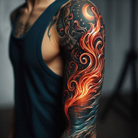 32 Ideas of Fire Tattoos to Burn Your Negative Thoughts 11