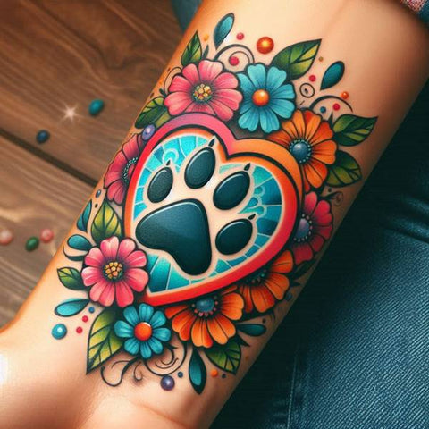 paw print heart tattoo dbe03653 c45d 41d3 ab1f