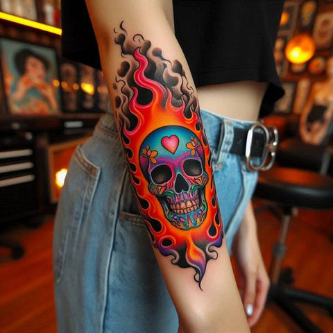 32 Ideas of Fire Tattoos to Burn Your Negative Thoughts 6