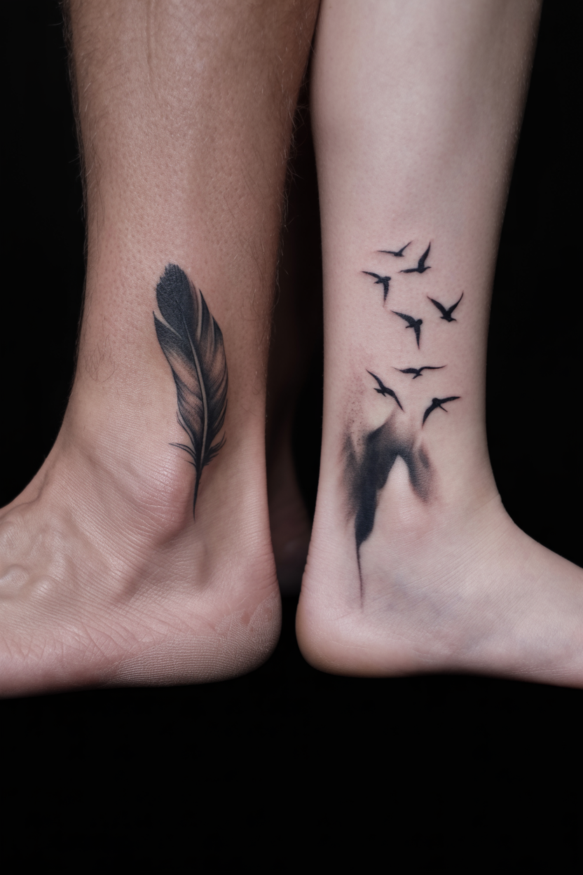 Ankle Cover up Tattoo