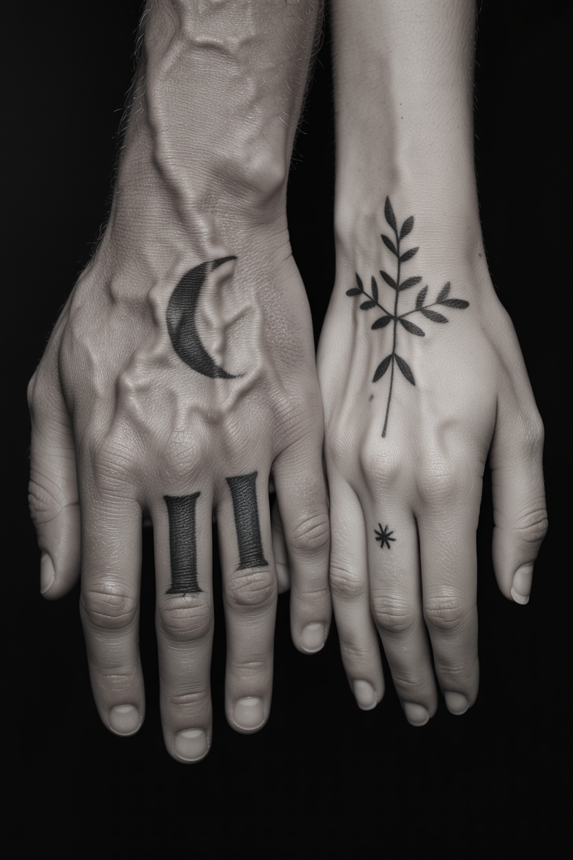 Cover Up Finger Tattoo