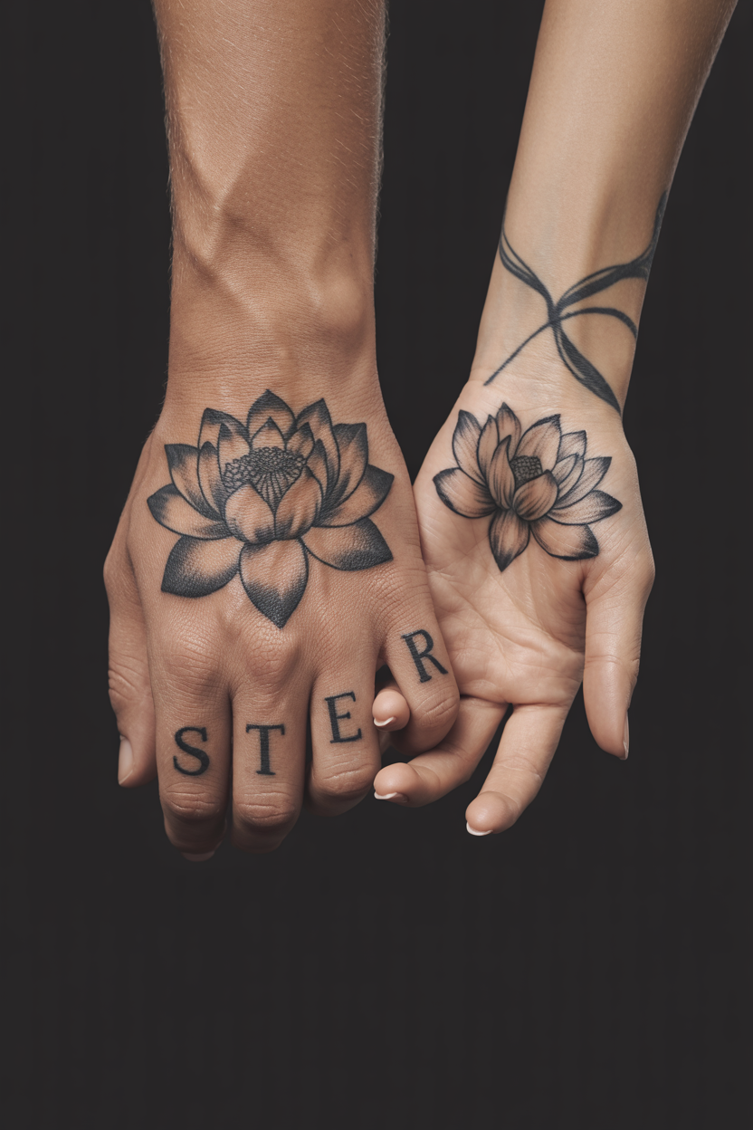 Flower Cover up Tattoo