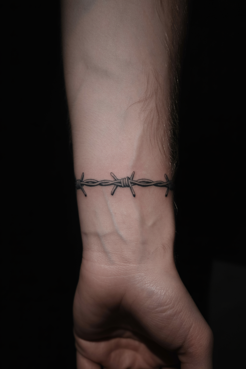 Small Barbed Wire Tattoo