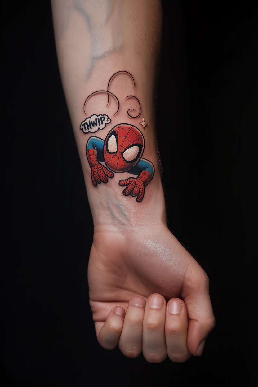 Spiderman Logo Tattoo