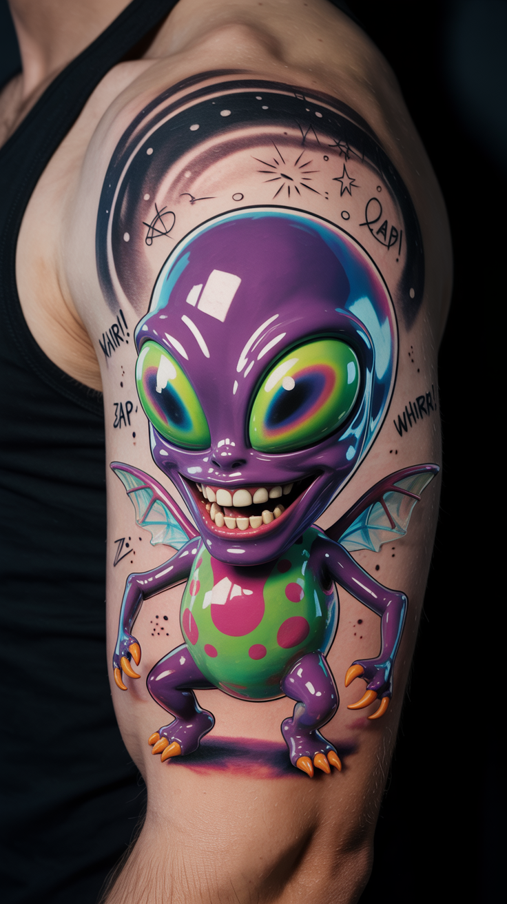 18 Mysterious Alien Tattoo Ideas 5 A Nightmarish Entity 2