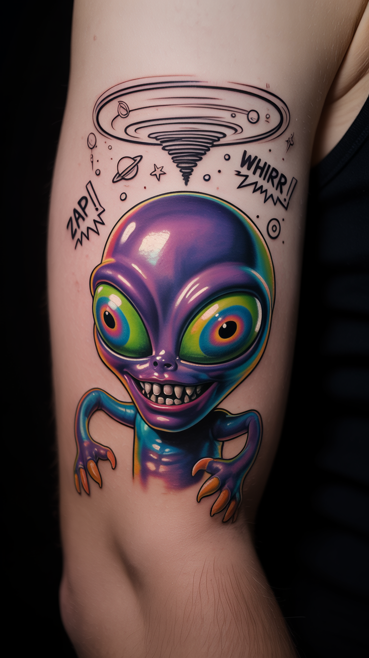 18 Mysterious Alien Tattoo Ideas 4 A Nightmarish Entity