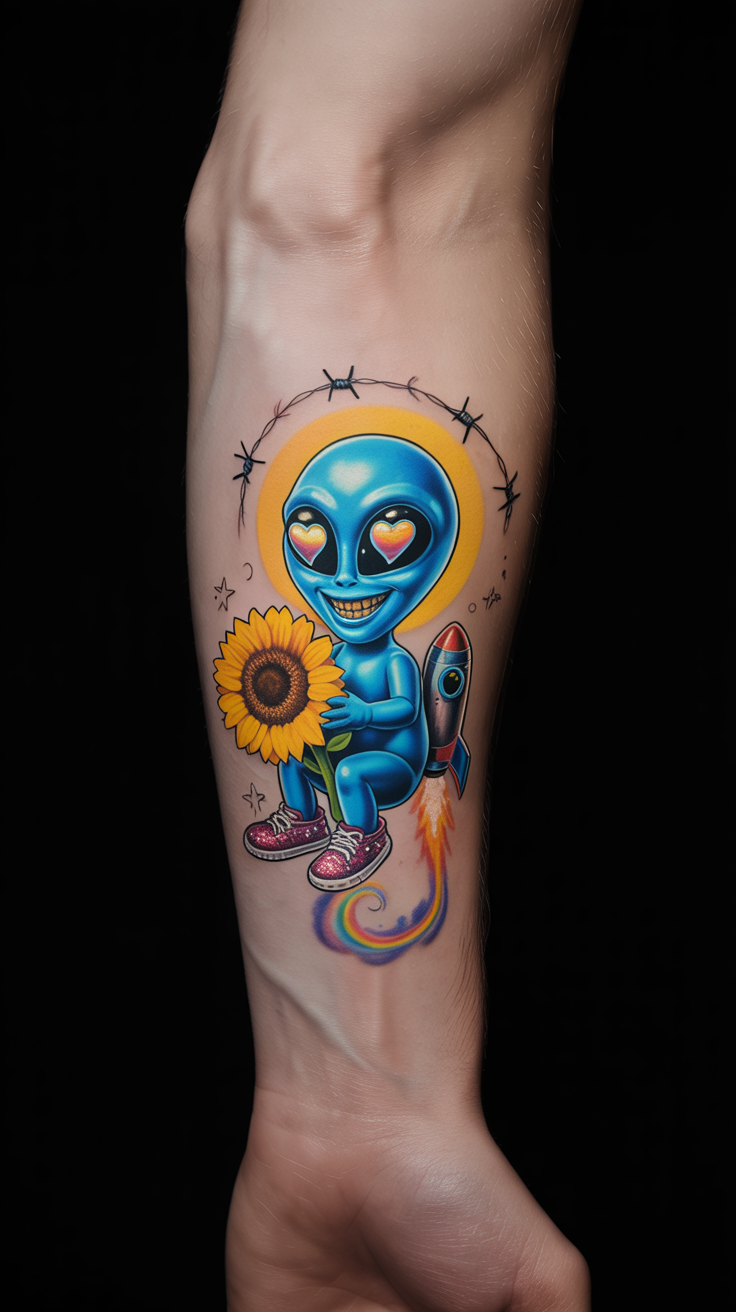 18 Mysterious Alien Tattoo Ideas 21 Artwork That Makes You Smile