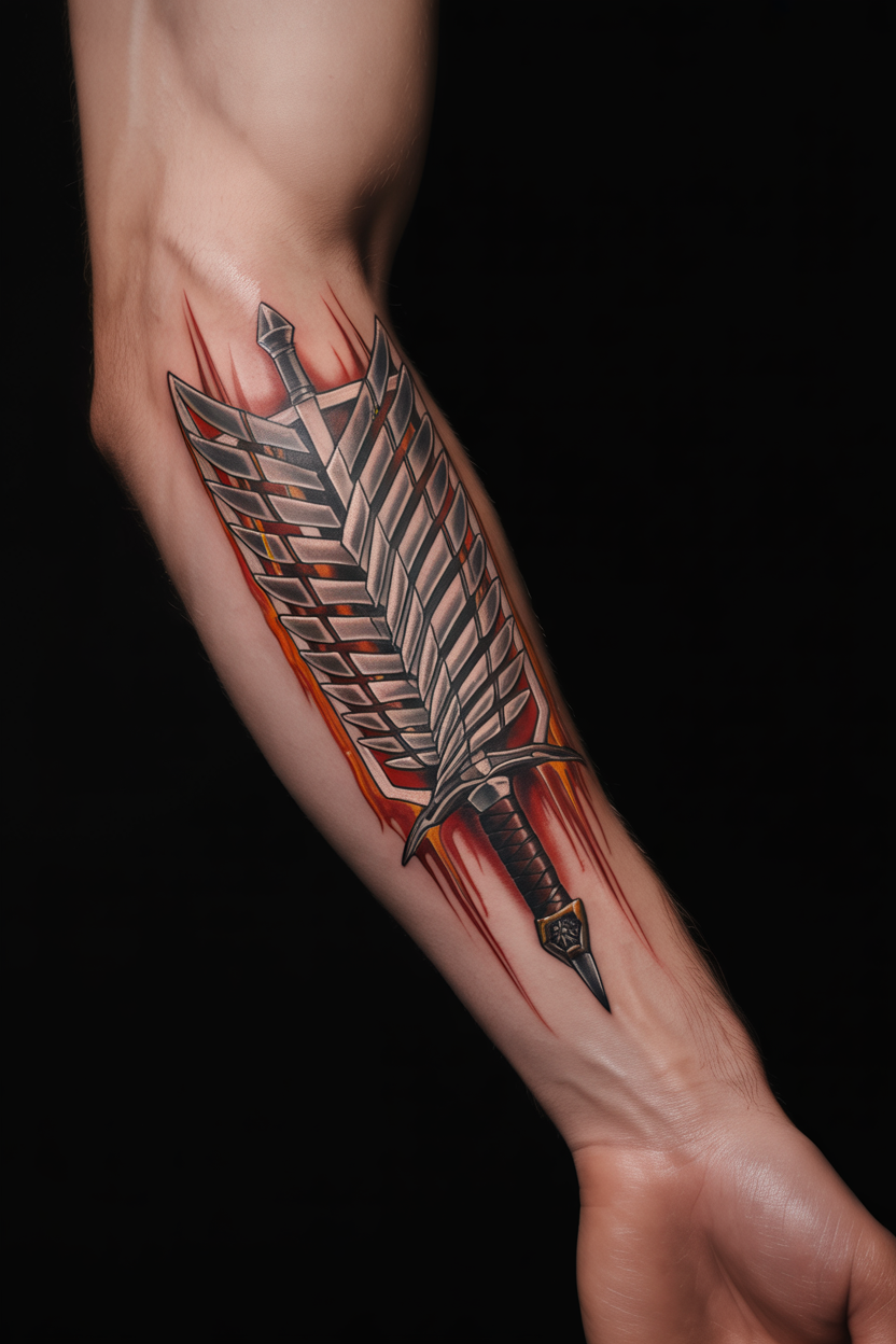 Attack On Titan Sword Tattoo