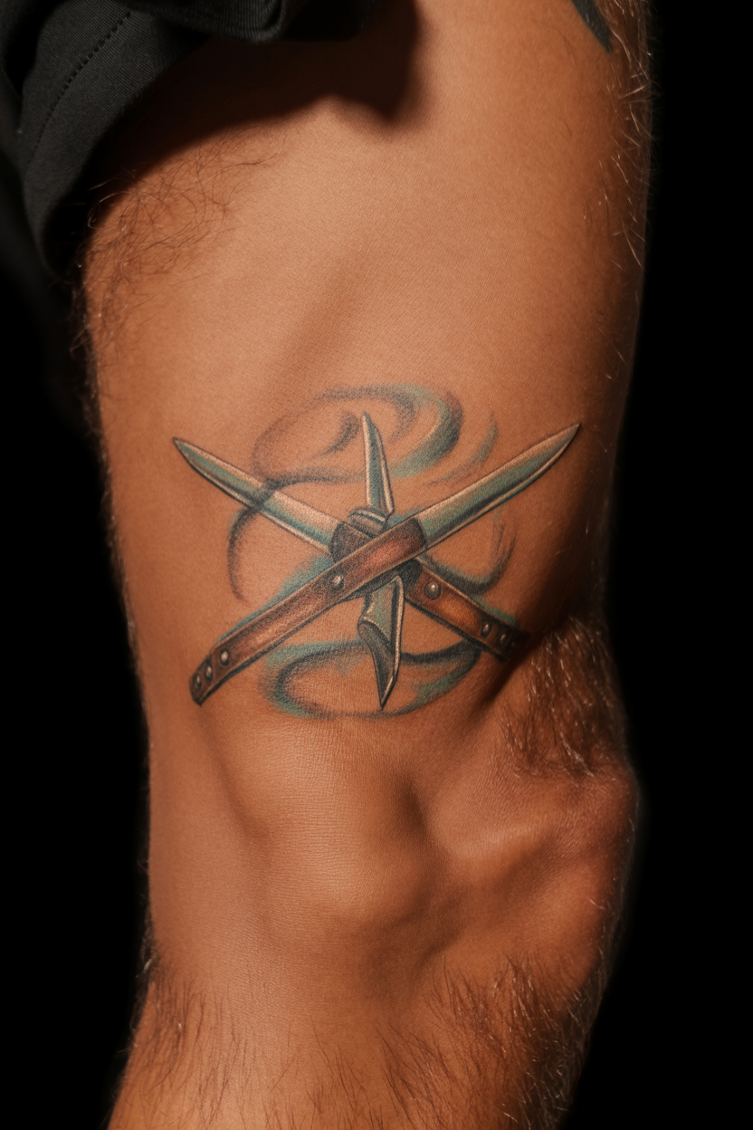 Attack on Titan Thigh Tattoo