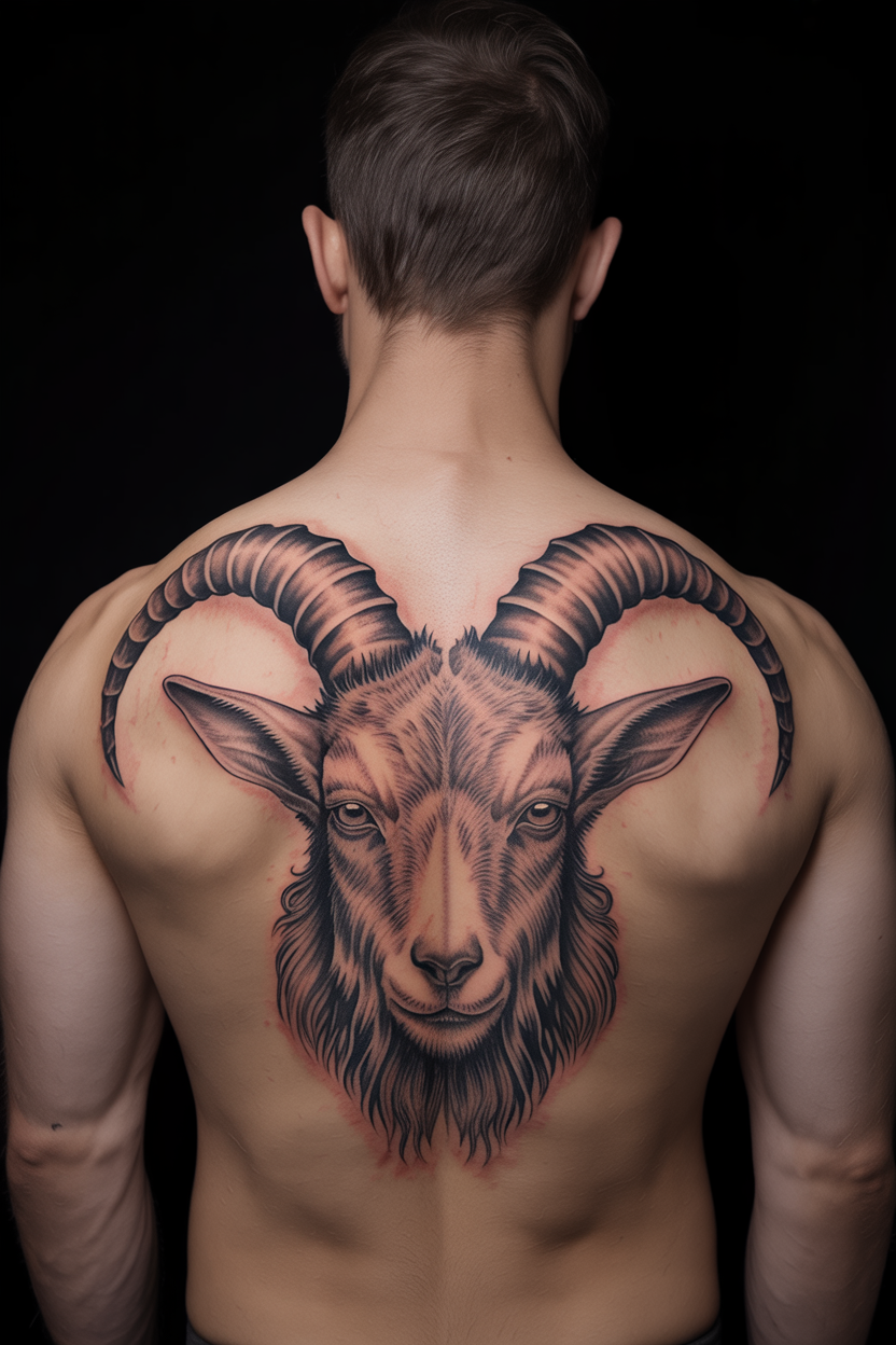 Baphomet Back Tattoo