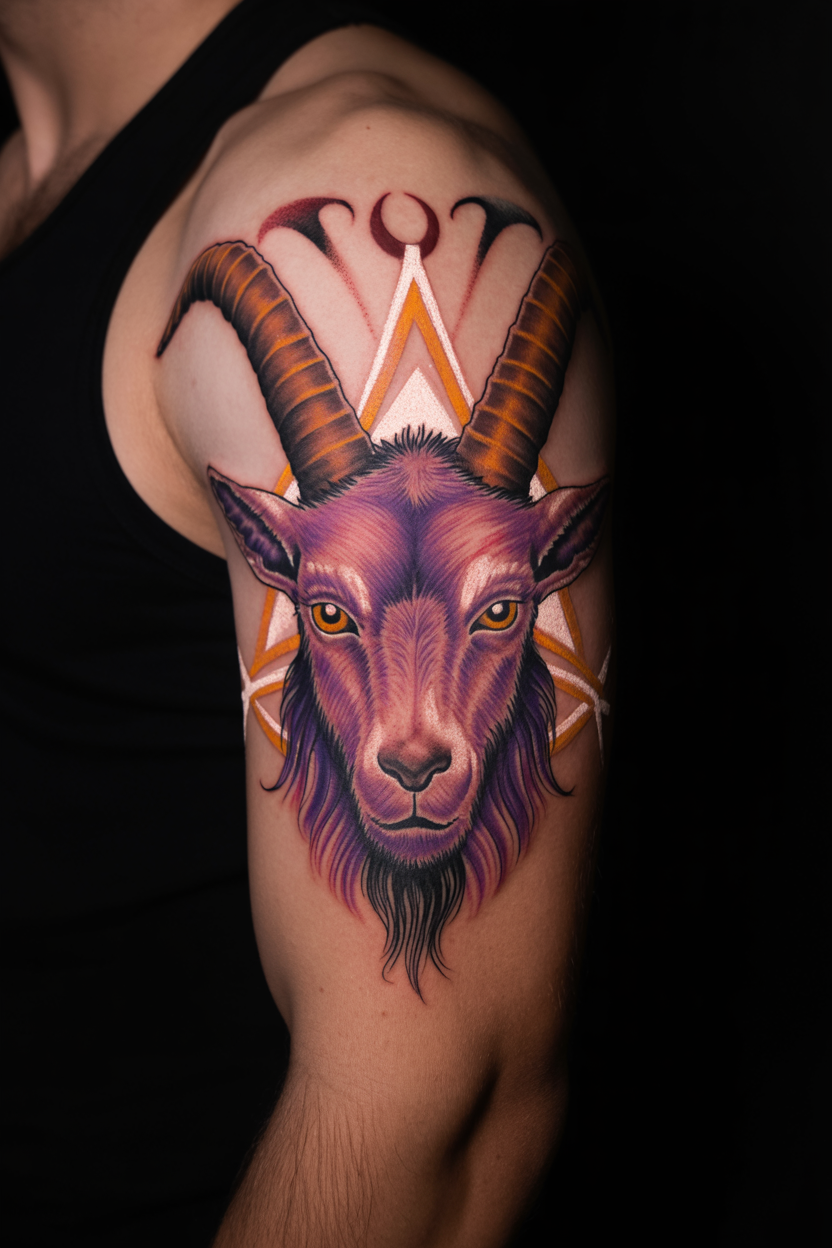 Baphomet Forearm Tattoo