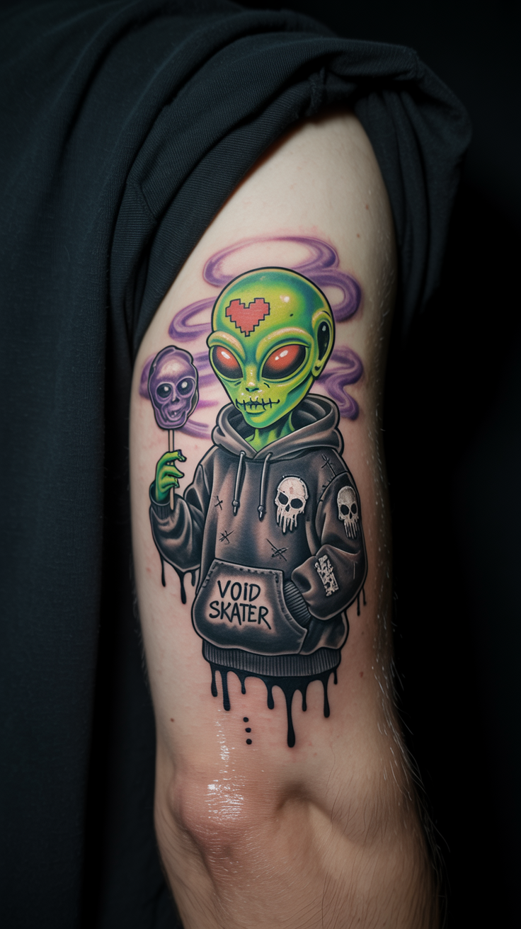18 Mysterious Alien Tattoo Ideas 14 Blend Of Style And Horror