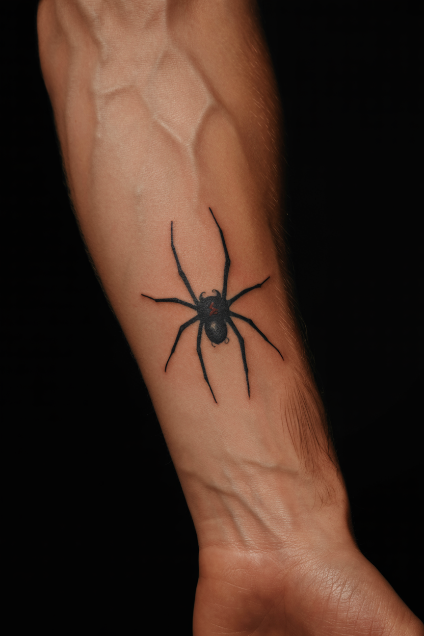 Deadly Gothic Spider Tattoo