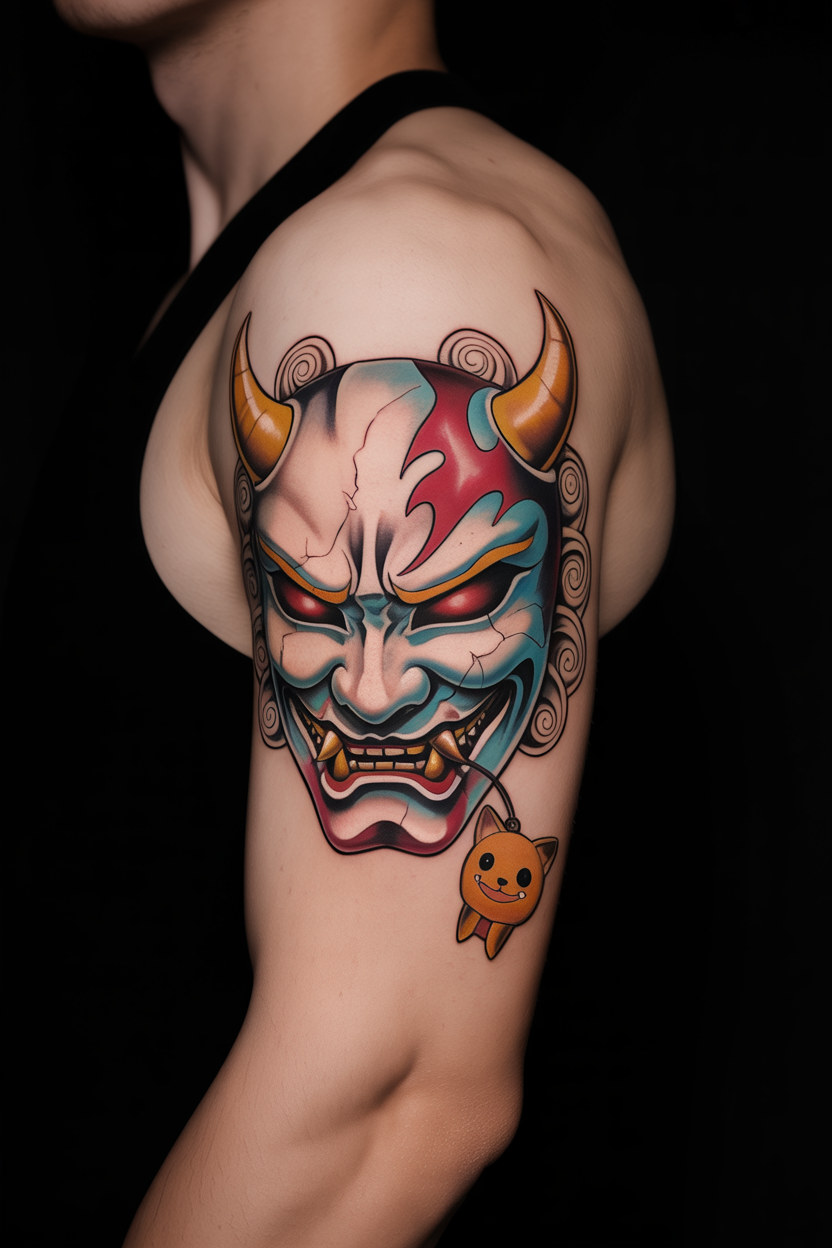 20 Dynamic Demon Slayer Tattoo Ideas To Seek Vengeance! 6 Deceitful Demon Slayer Mask Tattoo