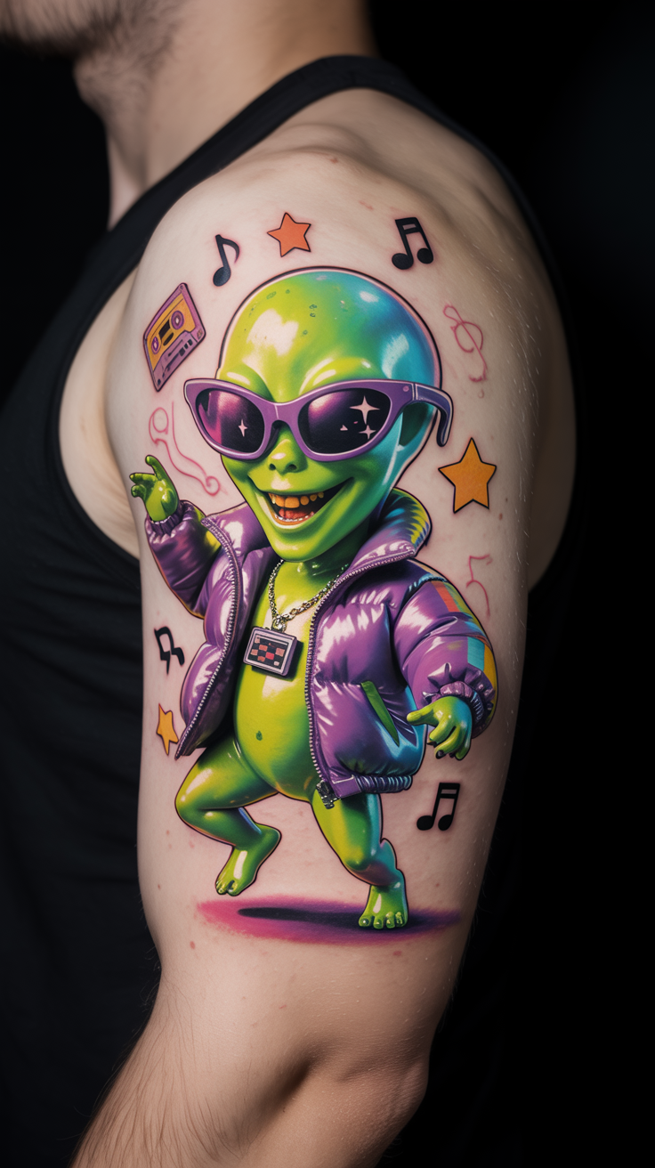 18 Mysterious Alien Tattoo Ideas 8 Grooving With Style
