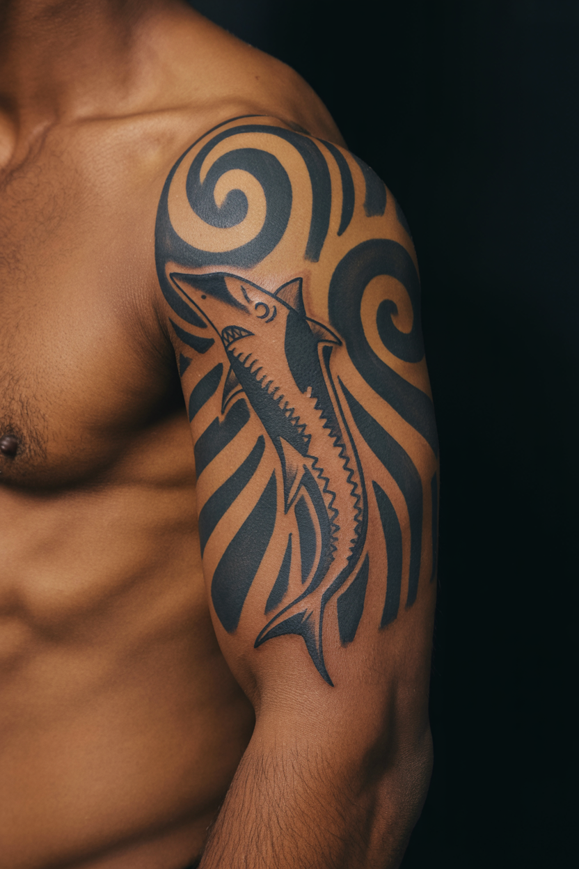 26 Sensual Polynesian Tattoo Ideas To Connect With Your Roots! 11 Intimidating Shark Polynesian Tattoo