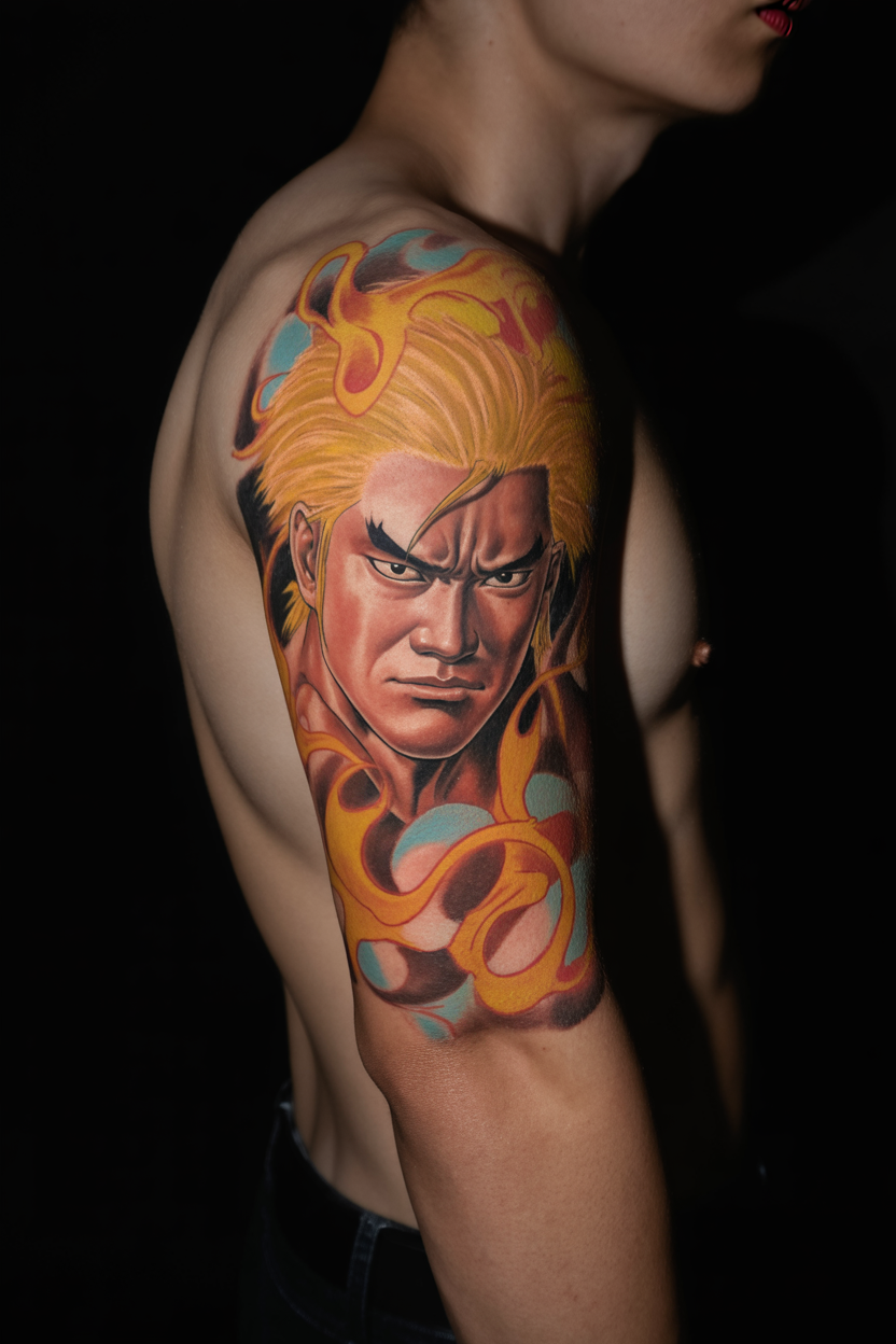 20 Dynamic Demon Slayer Tattoo Ideas To Seek Vengeance! 9 Intricate Rengoku Tattoo With Whimsical Colors