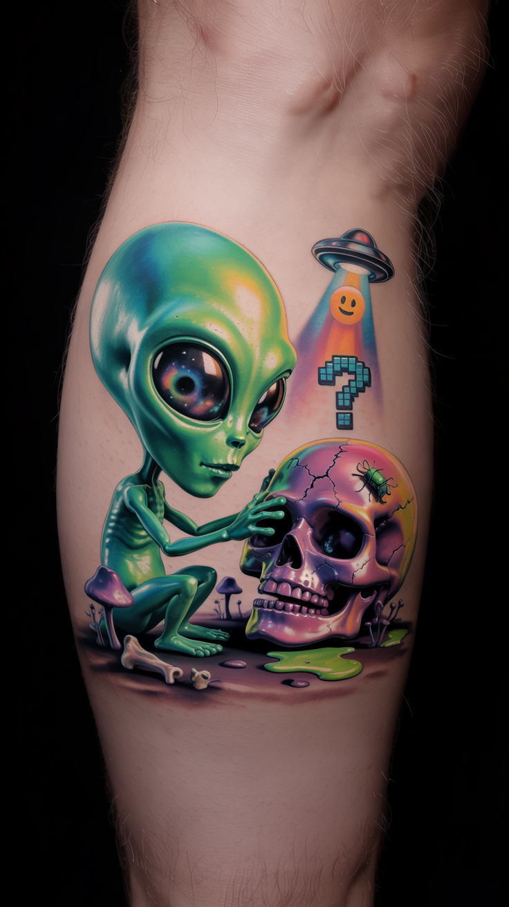 18 Mysterious Alien Tattoo Ideas 10 Morbid Curiosity