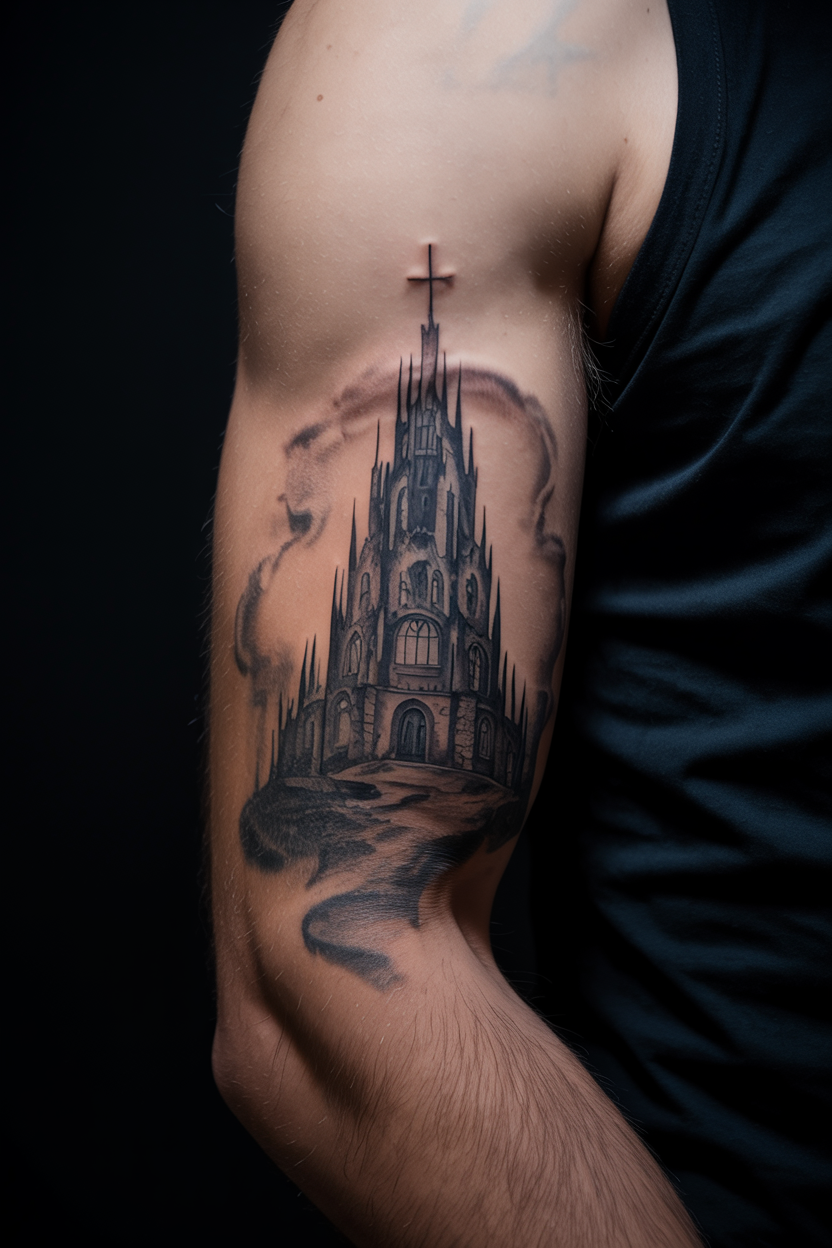 Nightmarish Victorian Gothic Tattoo