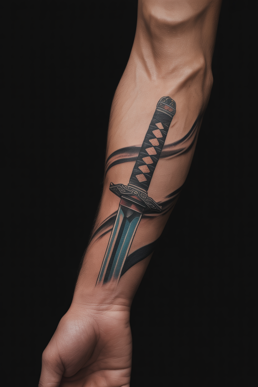 20 Dynamic Demon Slayer Tattoo Ideas To Seek Vengeance! 23 Simple Demon Slayer Tattoo With The Quintessential Sword