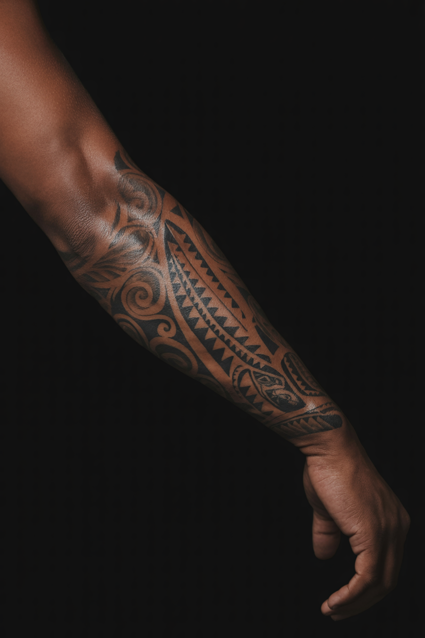 26 Sensual Polynesian Tattoo Ideas To Connect With Your Roots! 1 Sophisticated Polynesian Tribal Tattoo