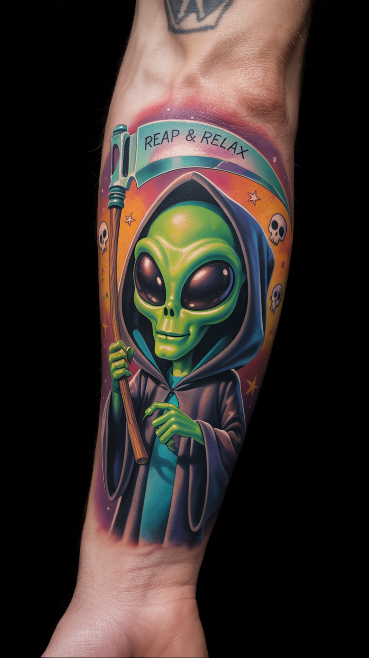 18 Mysterious Alien Tattoo Ideas 3 Summoning the Unknown 2
