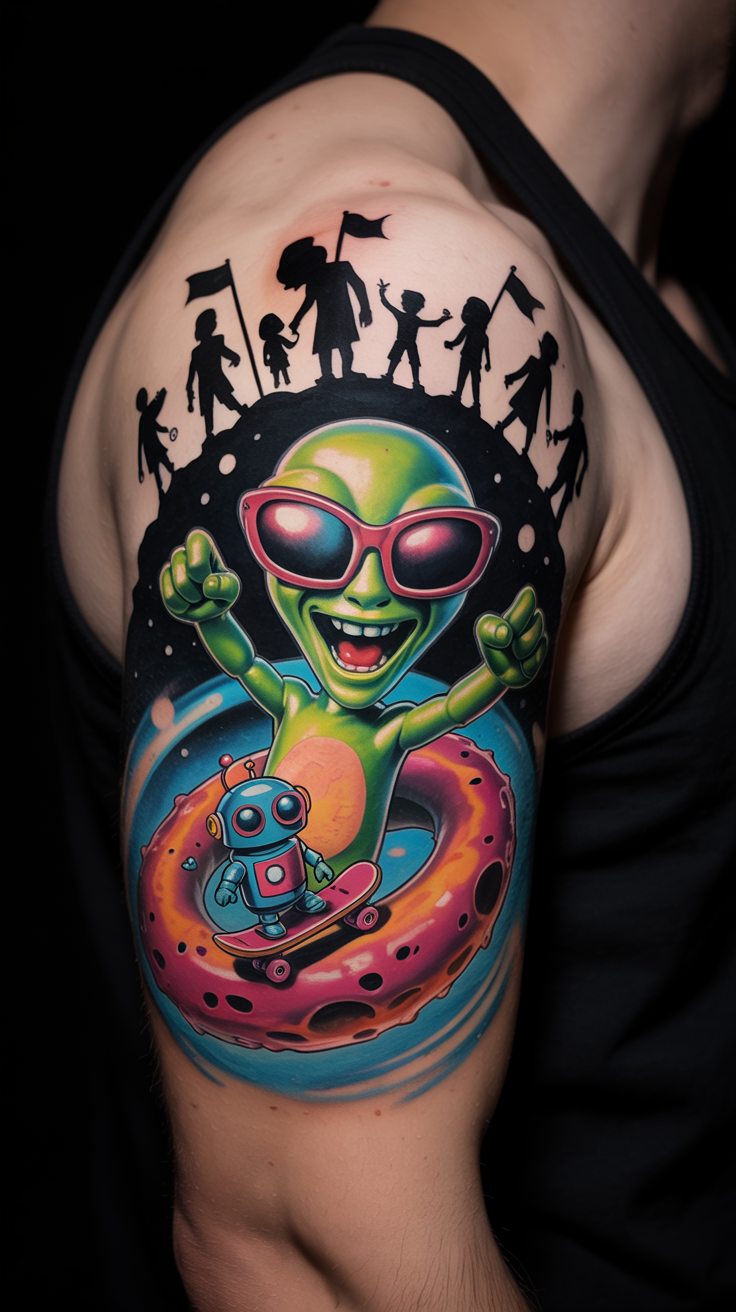 18 Mysterious Alien Tattoo Ideas 13 The Ultimate Crossover 2