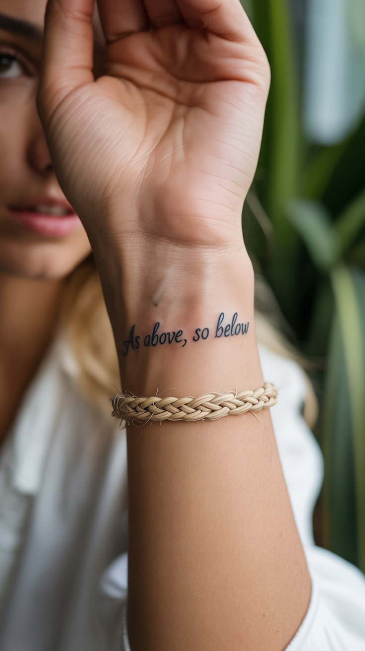 Touch Of Sensuality Dot Line As above so below Hand Tattoo 2