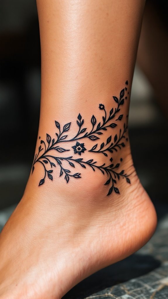 ankle tattoo cuff design