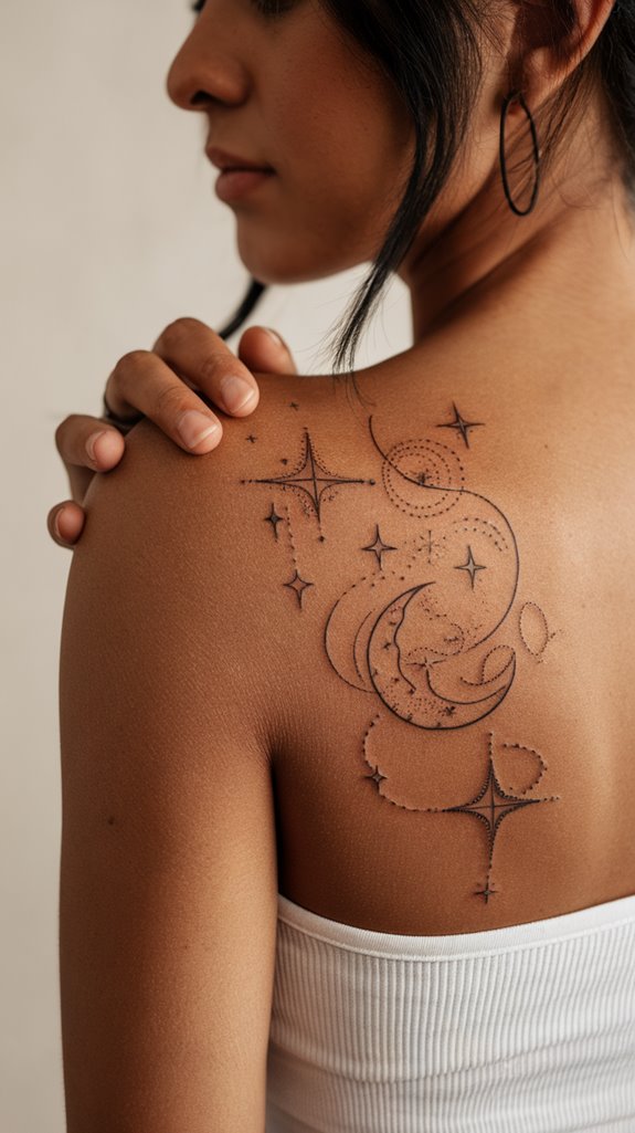7 Upper Shoulder Tattoos for Women 6