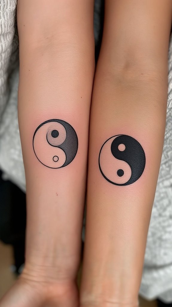 7 Opposite Best Friend Tattoos 1 balance of opposites symbol