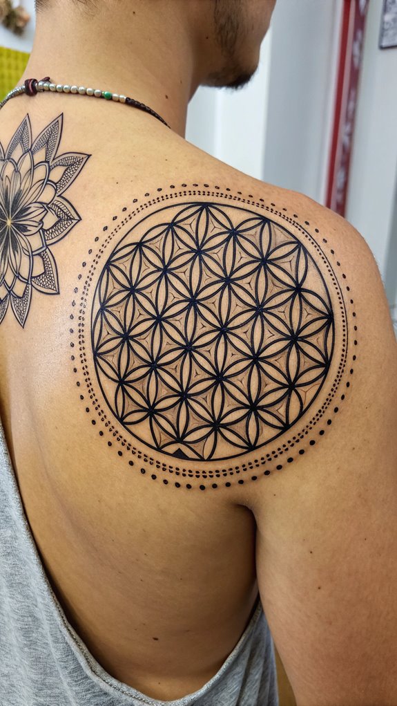 11 Healing Tattoo Ideas 5 balanced geometric design harmony