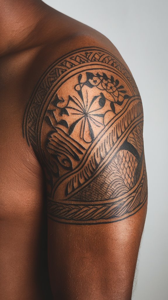 7 Around Arm Tattoo Ideas 5 celebrate heritage through icons